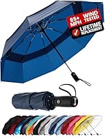 Repel Umbrella Windproof Travel Umbrellas for Rain - Easy Auto Open Close, Durable & Compact Umbrella, Strong Fiberglass Frame, Waterproof Canopy - Backpack, Purse, Portable Umbrella for Travel