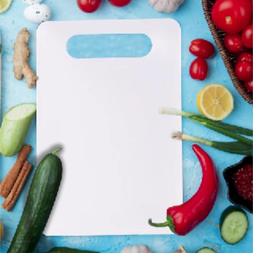 Plastic Chopping Board – Non-Slip Cutting Board for Kitchen | Dishwasher Safe & BPA-Free | Easy Grip Handle | Ideal for Meat, Vegetables, Cheese, Bread – 30x20cm (White) - Cosy Home Interiors Plastic Chopping Board – Non-Slip Cutting Board for Kitchen | Dishwasher Safe & BPA-Free | Easy Grip Handle | Ideal for Meat, Vegetables, Cheese, Bread – 30x20cm (White) - Image 4