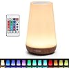 Auxmir Luce Notturna Bambini, Lampada da Comodino, Lampada LED Colorata con 13 Colori, Luminosità Regolabile, 3 Modi d’Illuminazione, Touch e Telecomando, Batteria Ricaricabile, Marrone Scuro