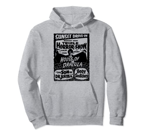 Retro Terror Película Monstruo Vampiro Vintage Halloween Drácula Sudadera con Capucha