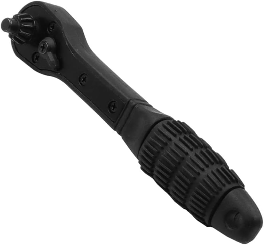 Cydmoty 2 in 1 Drill Chuck Ratchet Spanner Multi Universal for Drill chuck Wrench Electric Drill Clamping Tool (2), Black