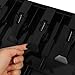 TEHAUX Cash Register Drawer Insert Tray, 4 and 3 Coins Cashier Drawer Box Insert Tray Currency Till Replacement Money Organizer Storage Boxfor Home (Black)
