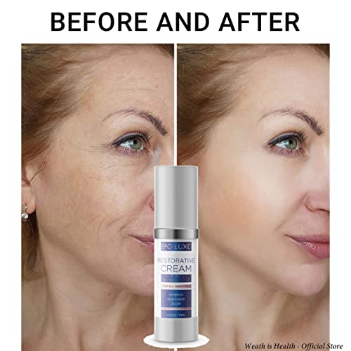 Bio Luxe Restorative Cream - Premium Face & Eye Cream, Anti Aging Serum With Hyaluronic Acid, Vitamin E, Organic Aloe Vera - 1Bottle #TOP5