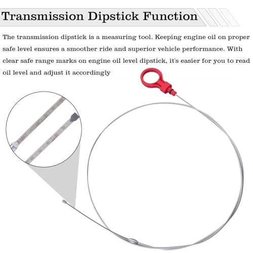 Image of 9336 Transmission Dipstick, Oil Level Dipstick Tool Compatible with Chrysler Jeep Dodge Replaces 8863B, 9336A, 42RLE, NAG1, 62TE 2.7 3.5 3.6 3.7 5.7 6.1 6.4