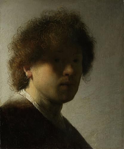 Cuadro de Rembrandt Van Rijn Autorretrato pintura al óleo lienzo decorativo 60x90cm para salón