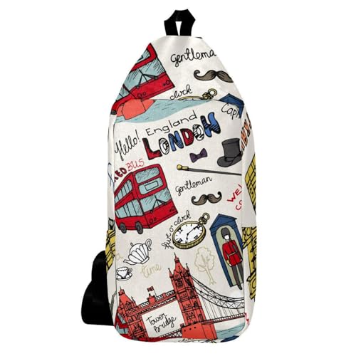 Sac à dos voyage Angleterre ergonomique et multicolore compact