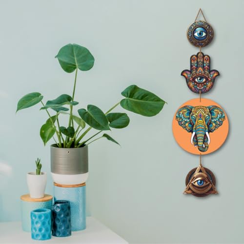 Image of CAPIO ART Welcome Wooden Quote Wall Hanging Decoration Items for Home Decor | Mdf Art for Living Room & Bedroom | Decorative Item for Office & House | Gifts Modern Wood Hanger - Elephant-3