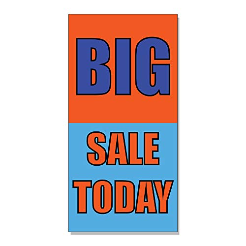 Big Sale Today Decal Sticker Retail Store Sign 8"