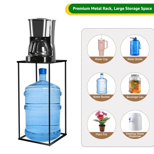 Image of ecofynd 1 Tier Water Dispenser Stand, Heavy Duty Water Cooler Storage Rack, 20 Litre Metal Bottle Holder for Home & Kitchen, Office, School, Hospitals, Restaurants(BS-PS040)