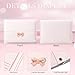 Sunwel Fashion Wallets Girls Cute Coquette Bow Small Wallet Aesthetic Card Holder ID Window Purse for Women (PINK BOW PINK)