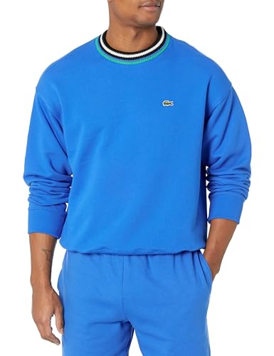Lacoste Men's Loosefit Colorblock Striped Crew Neck Sweatshirt - Main Image