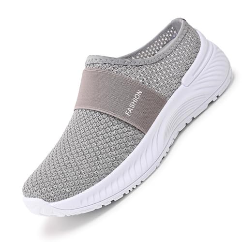 Orthopedic Shoes for Women Orthopedic Slippers for Women Summer Spring Breathable Mesh Backless Slip-on Mule Shoes with Arch Support Soft Soles Casual Outdoor Slippers3