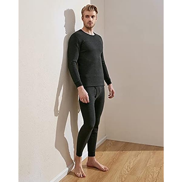 LAPASA Uomo Completo Termico Ultra-Pesante Set Maglia a Maniche Lunghe e Pantaloni Fleece Freddo Estremo M63