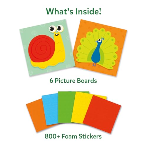 Image of Skillmatics Foam Sticker Art Activity - Animals, Mess-Free Fun for Kids, 800+ 3D Foam Stickers, DIY Felt Craft Kits, Gifts for Boys & Girls Ages 3, 4, 5, 6, 7