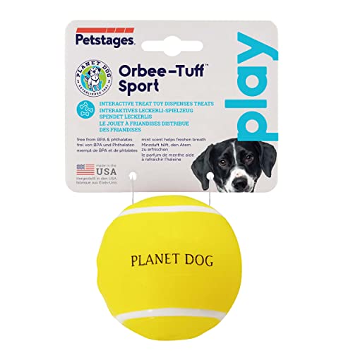 Planet Dog Orbee-Tuff - Kauspielzeug für Hunde - Snackball im Tennisball-Design