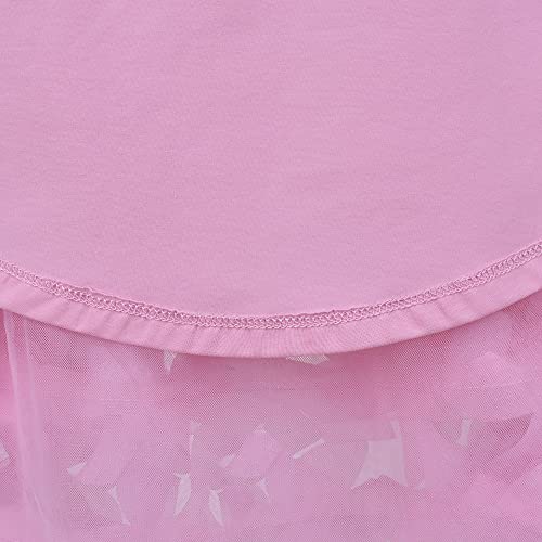 Girls Dress Pink 3D Flowers Sleeveless High Waist Handbag Set Size 8 #TOP4