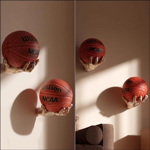 Wayuto 0913ZY23WAFBALQJ1 Hand Shaped Basketball Holder Wall Mount Ball Display Case Sports Balls Storage Shelf Sports Ball Display Rack thumb #2
