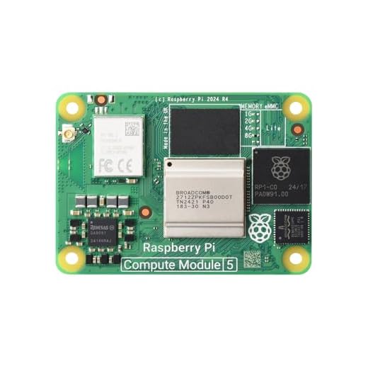 Waveshare CM5 Pi Compute Module 5，Comes with an Official Raspberry Pi CM5108000 (with Wireless, 8GB RAM, 0GB eMMC Flash), an Antenna Kit and a HEATSINK