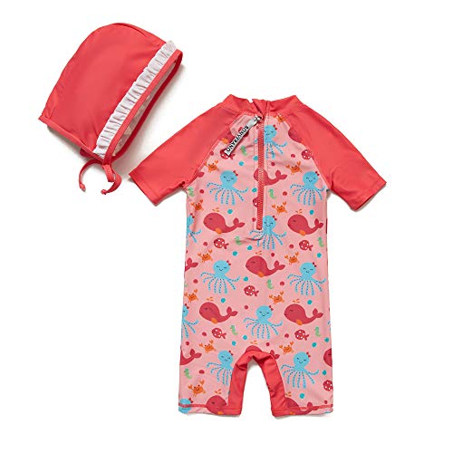 Maillot de bain une pièce bébé fille BONVERANO anti-UV 50+ avec zip