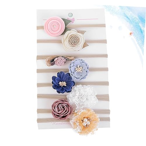 KOMBIUDA Faixa De Cabelo De Bebê De Tecido 8 Peças Flores Fofas Crianças Faixa De Cabeça De Chiffon