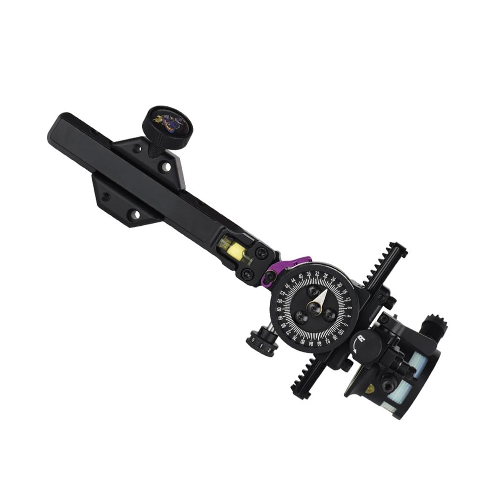 Archery Compound Bow Sight, 1 Pin 2 Aim Point Archery Bow Sight, Fast & Micro Adjustment