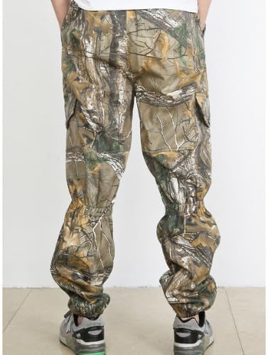 Men's Hot Weather Camouflage Sweat Trailcrest Pants Military Clothing Paintball Pants(Dead Tree-L), Large, Brown