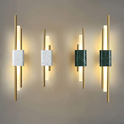 Accesorios de iluminación G9 de mármol y apliques de pared de metal 7