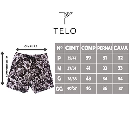 Kit com Quatro Bermudas Estampadas Praia - Telo (GG)