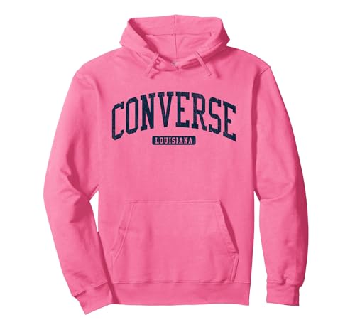 Image of Converse Louisiana LA College University Style Blue Pullover Hoodie, Adult Unisex, Bright Pink, Medium