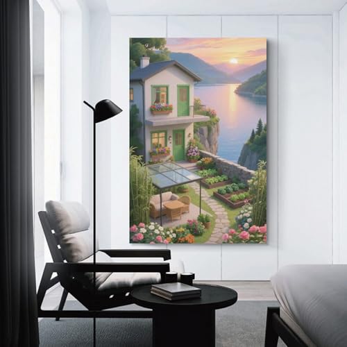 Décoration murale imaginative style campéchois rétro format 16x24inch