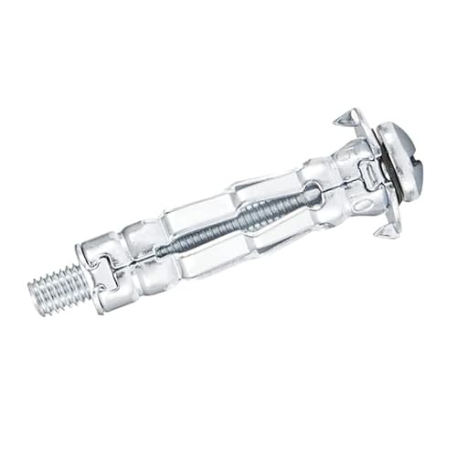 FOREVTL Metall-Hohlraumdübel Acrobat M4 x 46 mm verzinkt, für Befestigungen in Gipskartonplatten, 30 Stück