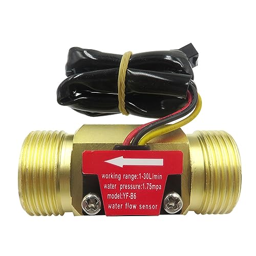 Capteur de débit d'eau en laiton G3/4 avec câble de 60 cm pour un contrôle fluide de 1 à 30 l/min