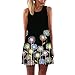 Produktbild iYmitz Damen Kleidung Sommer Drucken ärmellos Lose Rock Frauen Minikleid Partykleid Elegant