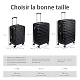 Amazon Basics Hard Shell Medium Suitcase - Expandable ABS Travel Luggage with 4 Double Spinner Wheels - Scratch Resistant and Lightweight Construction - 68 x 45.1 x 28.6cm - Black - 5