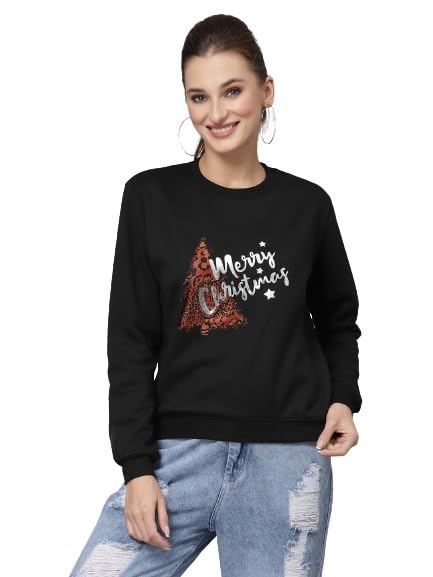 kassually Women Sweatshirt Women Black Typography Christmas Update Sweatshirt-picture-25