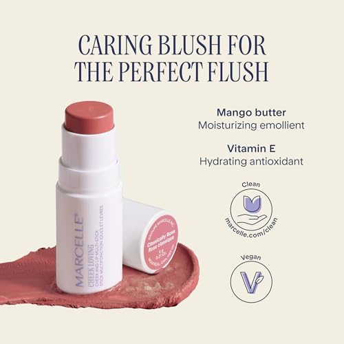 Marcelle Rosy Glow Set, Makeup Holiday Gift Set, Perfect Duo for Glowing Cheeks & Lips, with Cream Blush & Lip Gloss, Hypoallergenic, Fragrance-Free, Cruelty-Free - Image 4