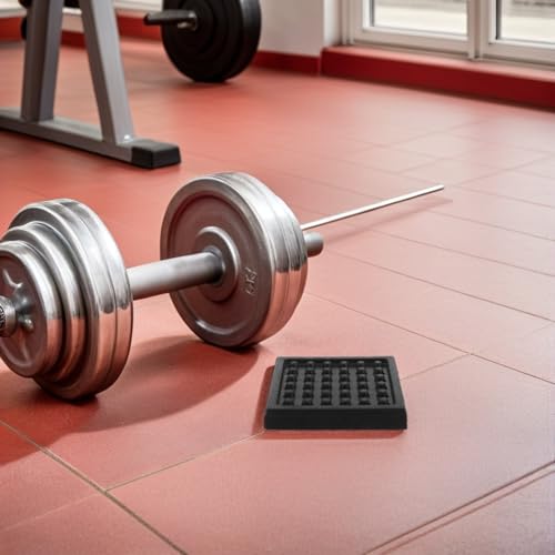 4 piezas Almohadillas de Goma para Cinta de Correr 3.9x3.9 Pulgadas Negro para Gimnasio en Casa miniatura 6