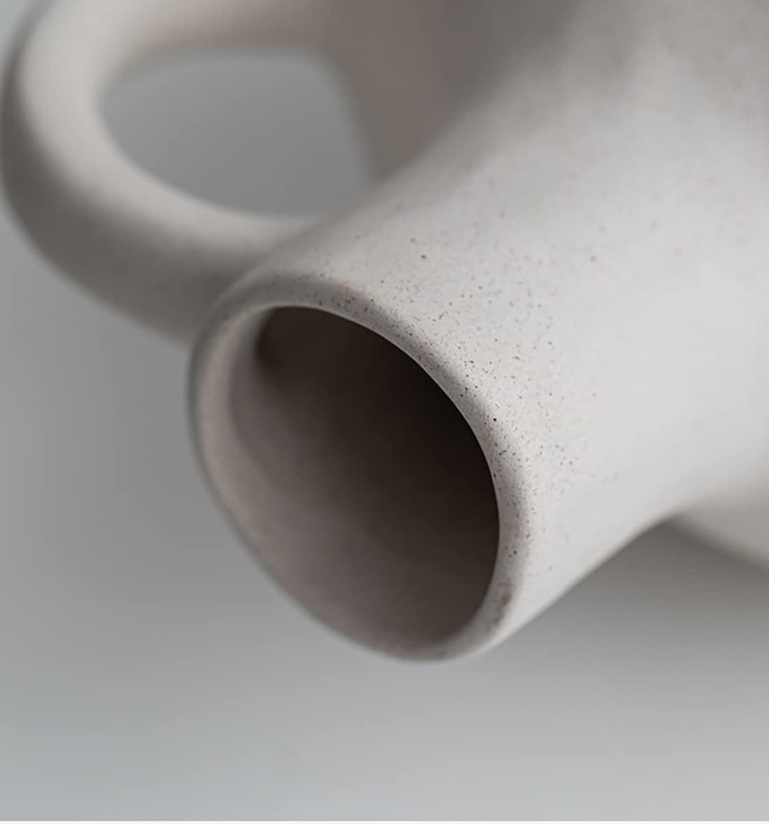 Lawaia Flower Vase Ceramic Vases for Decor, Modern Farmhouse Distressed White Small Ceramic Distressed Decoration for Rustic Décor, Housewarming Gift