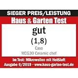 CASO | MCG30 Ceramic chef 3in1 Mikrowelle mit Grill + Heißluft 2100W |30L, Keramikboden, Grill-Rost für 2 Ebenen, Backofen-Funktion bis 200°C, Edelstahl - 6
