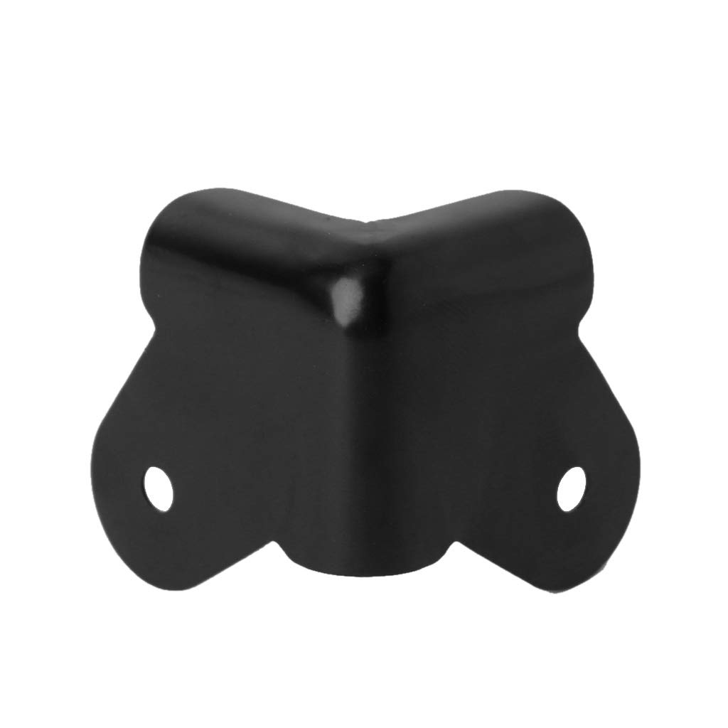 Kerdejar Black 4Pcs Speaker Corners Metal Angle Rounded Protector Guitar Amplifier Stage Cabinets Accessories