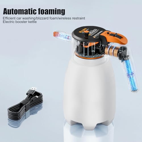 Pulvérisateur à mousse de lavage auto électrique 1.8L multifonctionnel sans pompage manuel