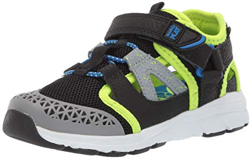 Stride Rite Baby-Boy's Made2play Nesta Girls Machine Washable Sandal Athletic Sneaker, Black, 5 W US Toddler
