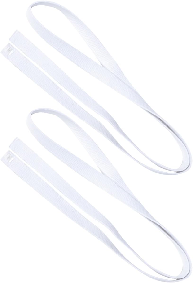 Alasum 2pcs White Martial Arts Waist Wrap Karate Taekwondo Belt 280cm Cotton Waistband for Men Women Training