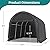 EROMMY Carport 10 x15 FT Heavy Duty, Portable Garage with All-Steel Metal Frame and Round Style Roof, Anti-Snow Car Canopy Outdoor Storage Shelter for Car, Truck, Boat