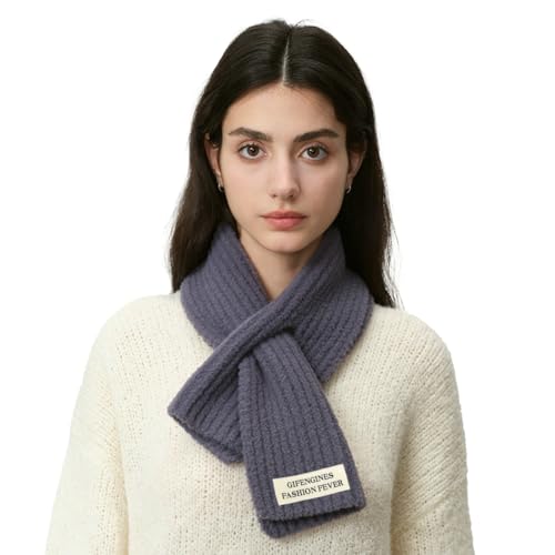 Women's Knitted Scarf Solid Color Ultra Soft Cashmere Feel Scarfs Thick Warm Fall Winter Scarves Shawl Wraps 2025
