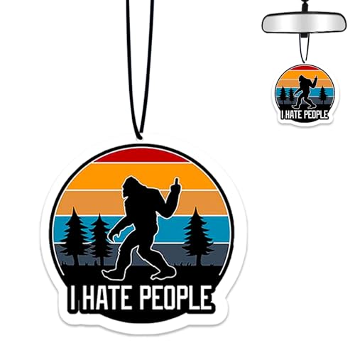 Bigfoot Air Freshener Hanging for Car Scented Ornaments Mirror Cute Car Fresheners Bigfoots Car Accessories Auto Interior Decor Scent Home Bathroom Closet Big Foot Sasquatch Gifts for Women Men