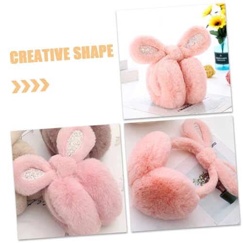 Rabbit Ear Muffs Fleece Ear for Babies Fluffy Bunny Ears Rabbit Ear Warmer Ear Warmers Winter Boy Girl3