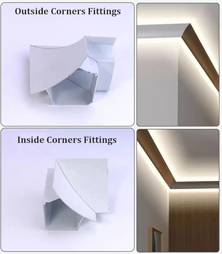 Profilé aluminium LED angle de 1 à 10m avec diffuseur linéaire découpable