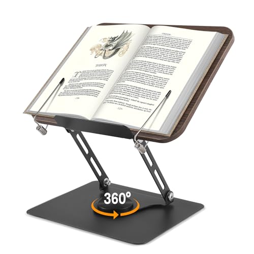 Leggio Per Libri Elianala Da Tavolo Regolabile E Pieghevole – Supporto Antiscivolo In Plastica Verde Scuro, 18 Angoli Di Lettura