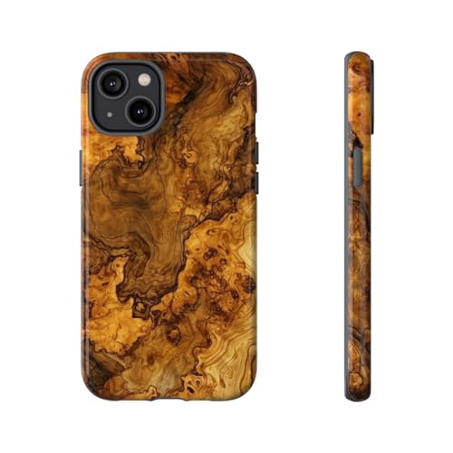 Coque iPhone 14 Plus rigide brillante marron - Protection antichoc et accessoire tendance